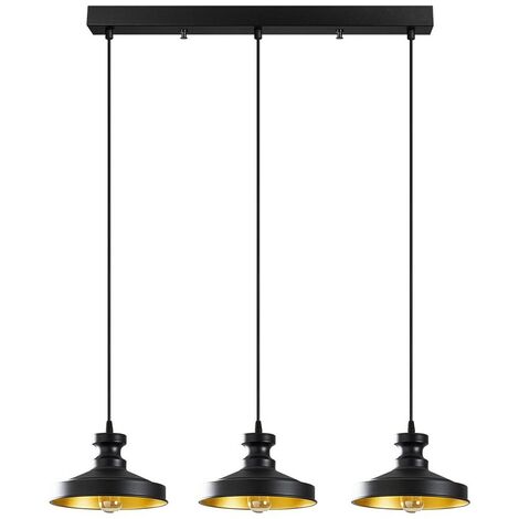 Regleta colgante Harvey 22 Negro II (3 luces)