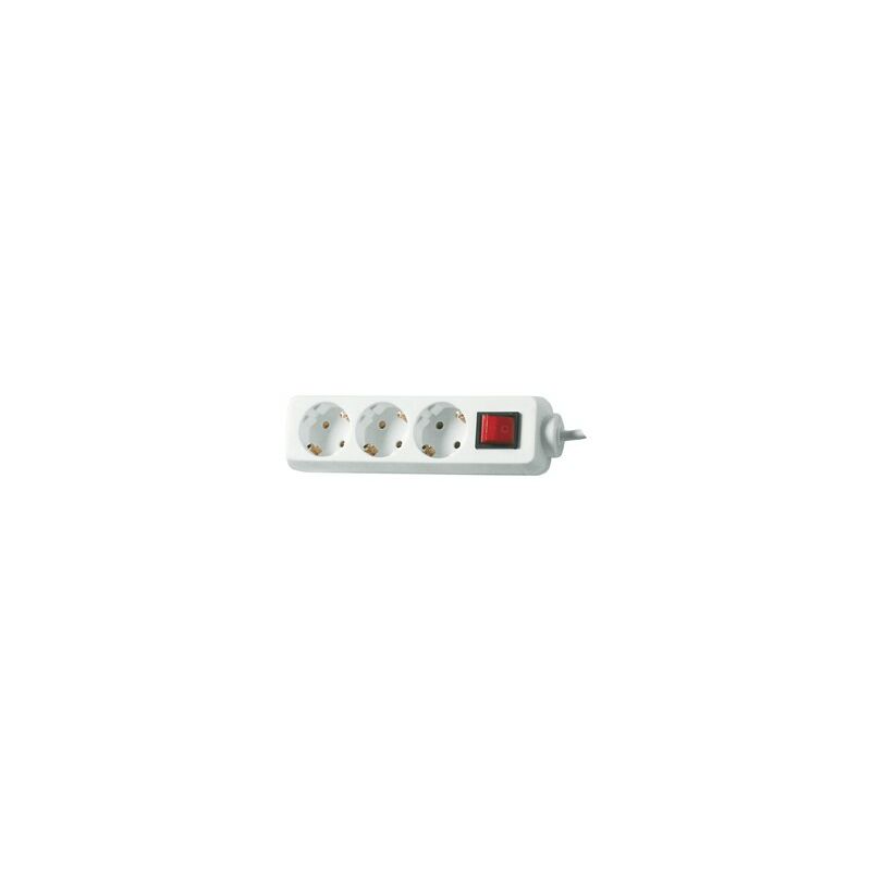 

Regleta con 3 ramaments con interruptor- 1,4 m - blanco (por 20)
