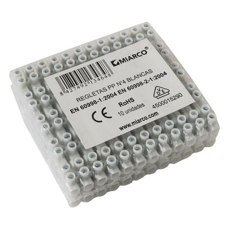 REGLETA CONEXION 25 MM BLANCA 12 ELEMENT - EHLIS