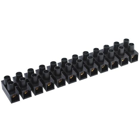 REGLETA CONEXION ELEC HOMOLOG. 16 MM 76A NEGRO - 216N
