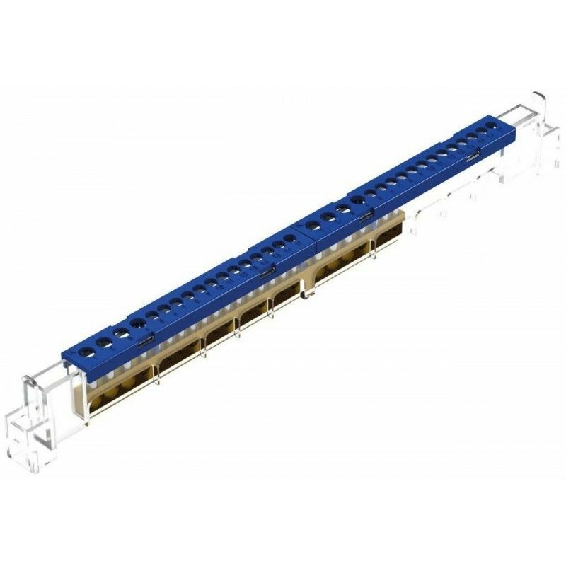 

Regleta conexión neutro 18x6mm²+6x16mm² azul 180N - Solera