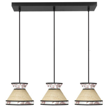 Regleta Constantinopla 3xe27 Beis/rojo Regx68x20cm