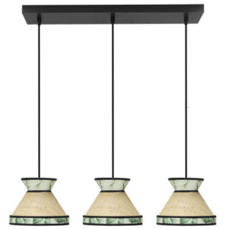 Regleta Constantinopla 3xe27 Beis/verde Regx68x20cm
