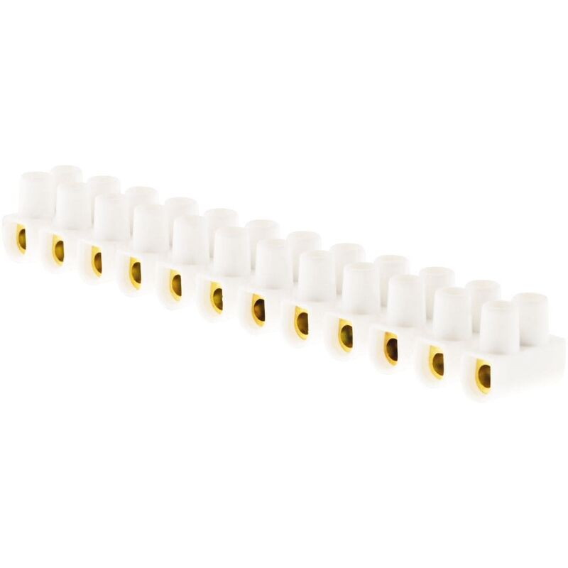 

Regleta de conexión 4mm² 12 polos blanco - Zenitech