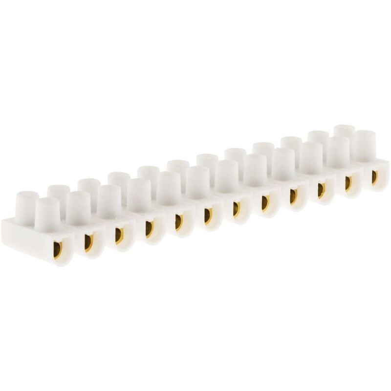 

Regleta de conexión 10mm² 12 polos blanco - Zenitech