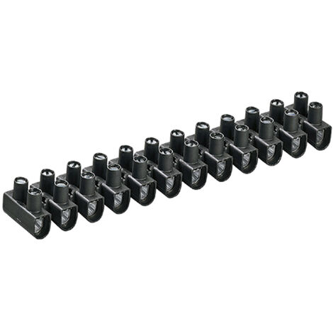 Regleta de conexión 6mm2 12 elementos negra