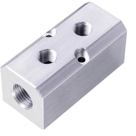 REGLETA DE DISTRIBUCIÓN NEUMÁTICA ALUMINIO ROSCA 2X1/2 2X1/4 PULGADAS INSTALACIÓN