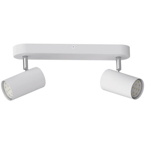 Regleta de dos focos cilindricos de INTERLUSA modelo LUCAS Blanco