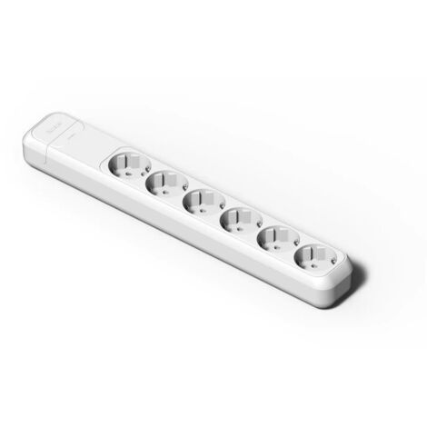 Regleta de Enchufes con 6 Tomas sin Cable Blanca Famatel 2507