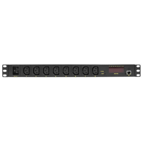 Regleta de enchufes LogiLink PDU8P01, 8 tomas de CA, 1U, color negro, PDU8P01