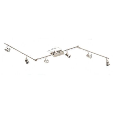 Regleta de techo articulada Arco (6 luces)  Cuero