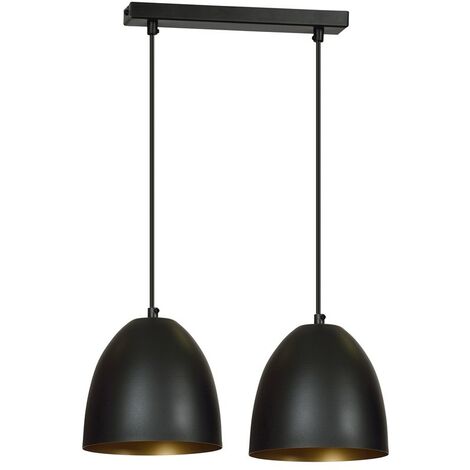 Regleta de techo Jonix Negro/Oro (2 luces)