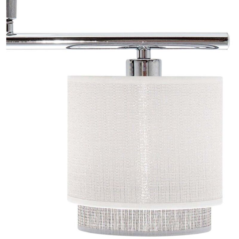 Fabrilamp - Lampara Kenya 2xe14 Blanca/gris