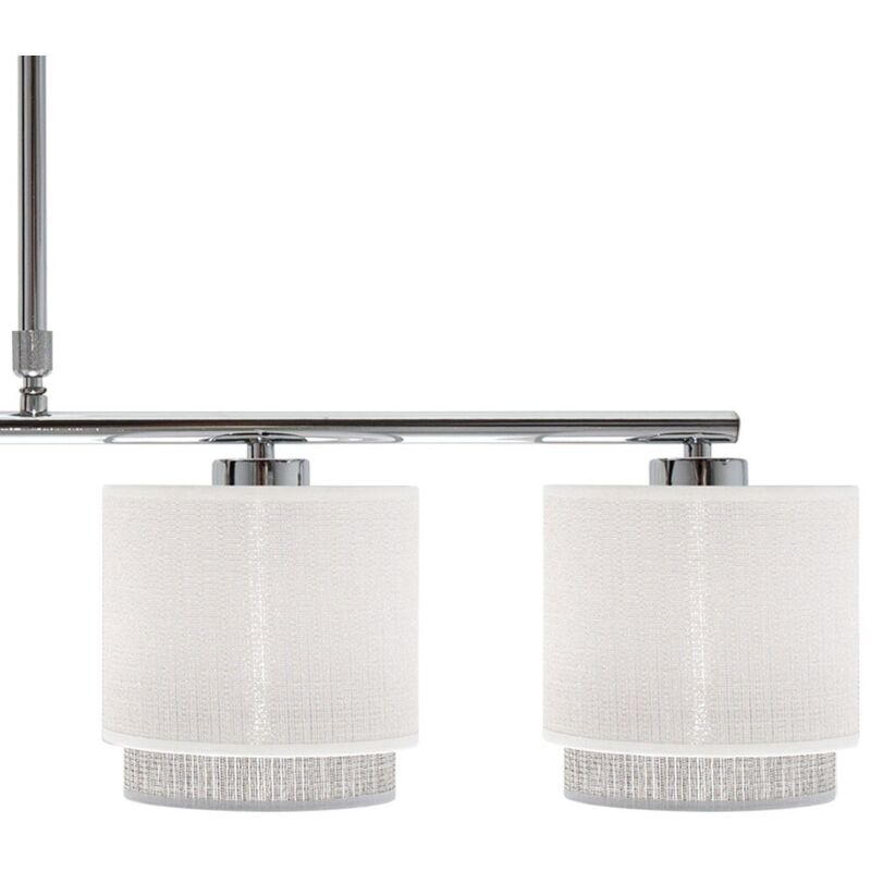 Lampara Kenya 4xe14 Blanca/gris de Fabrilamp