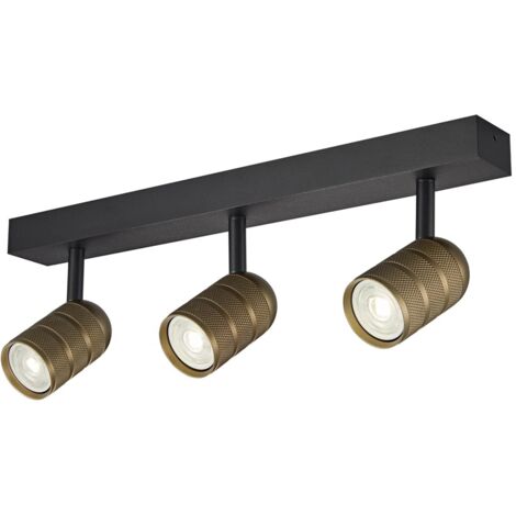 Regleta de techo Mycro Negro+Oro (3xGU10-35)