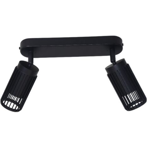 Regleta de techo Sahara Negro Arenado (2xGU10)