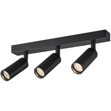 Regleta de techo Slim (3 luces)  Negro
