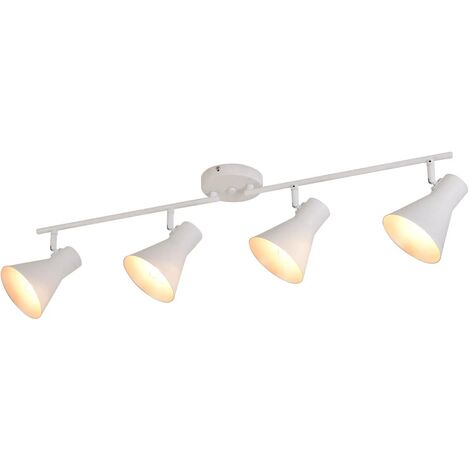 LÚZETE - REGLETA DECORATIVA 4 LUCES CLARENCE BLANCO
