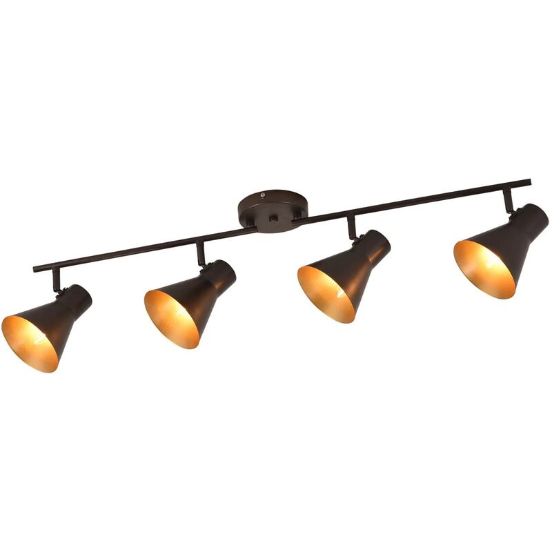 

Lúzete - Regleta Decorativa 4 Luces Clarence Marrón