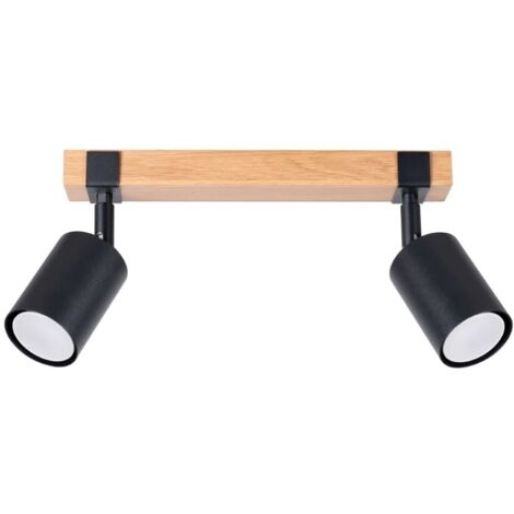 Regleta Domovi negro, 2 luces