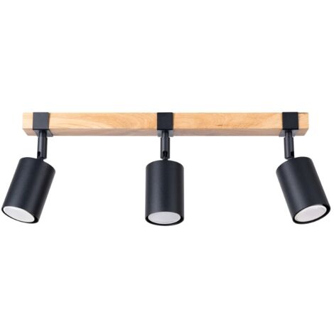 Regleta Domovi negro, 3 luces