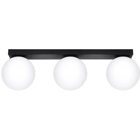 Regleta Eaus negro, 3 luces