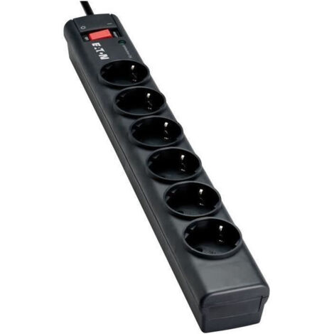 Regleta Enchufes 6 Tomas con Interruptor Eaton PS6D                 (1 m)