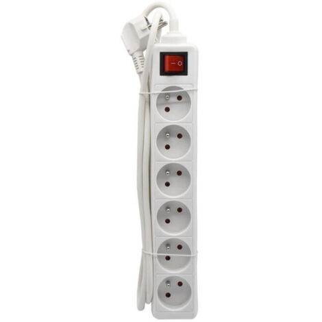 Regleta Enchufes 6 Tomas con Interruptor GAO (1,4 m)