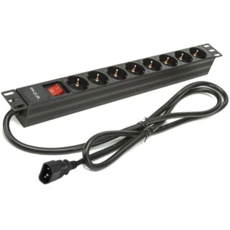 Regleta Enchufes 8 Tomas con Interruptor Phasak BNS 3535 (2 m)