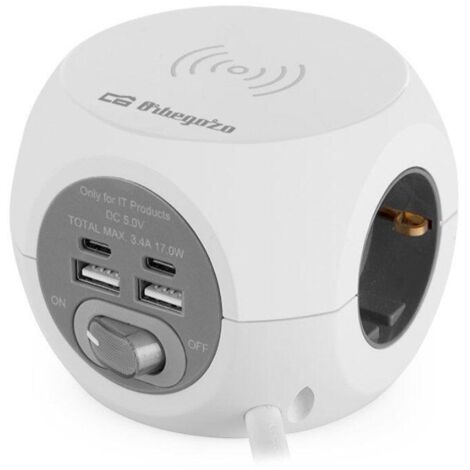Regleta Enchufes Cubo Orbegozo 17843 (1,5 m)