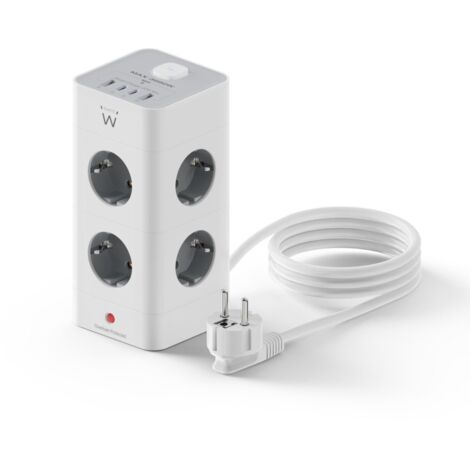 Regleta Ewent EW3864 Blanco Gris 3680 W (2 m)