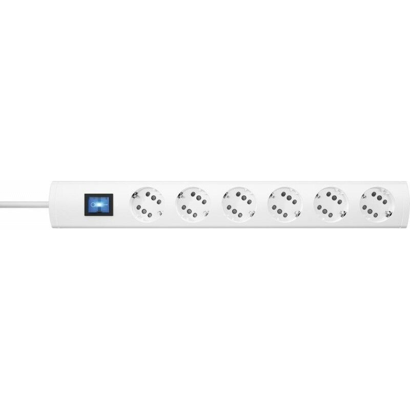 

Regleta interior 6tomas con interruptor.blanco 1,4m