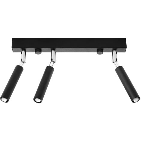 Regleta Koin negro, 3 luces