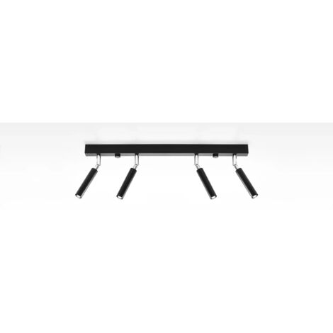 Regleta Koin negro, 4 luces