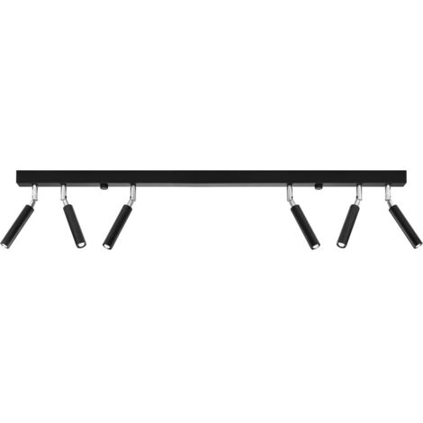 Regleta Koin negro, 6 luces