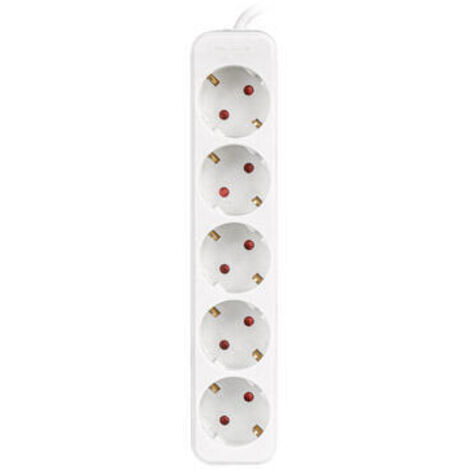 REGLETA LANBERG 5 TOMAS SCHUKO BLANCA 1.5M