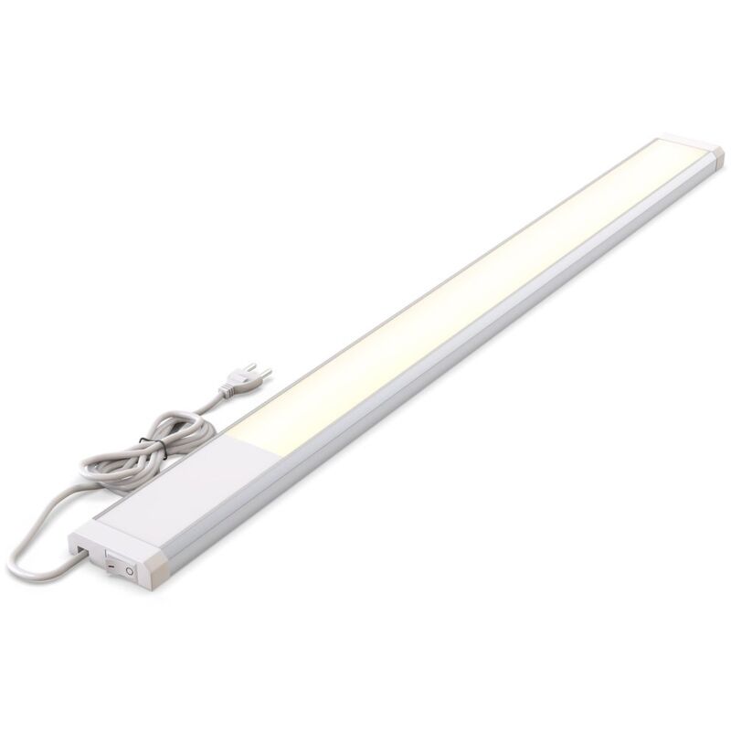 

B.k.licht - Regleta led 10W I Ecológico I Montaje fácil I blanca cálida 3000K 1100lm I carcasa de aluminio duradera I Iluminación bajo mueble, Tubo