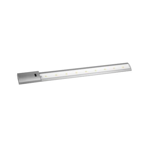 Regleta LED con sensor de movimiento (10W 6400K 1000lm) 60x5,5cm color plata