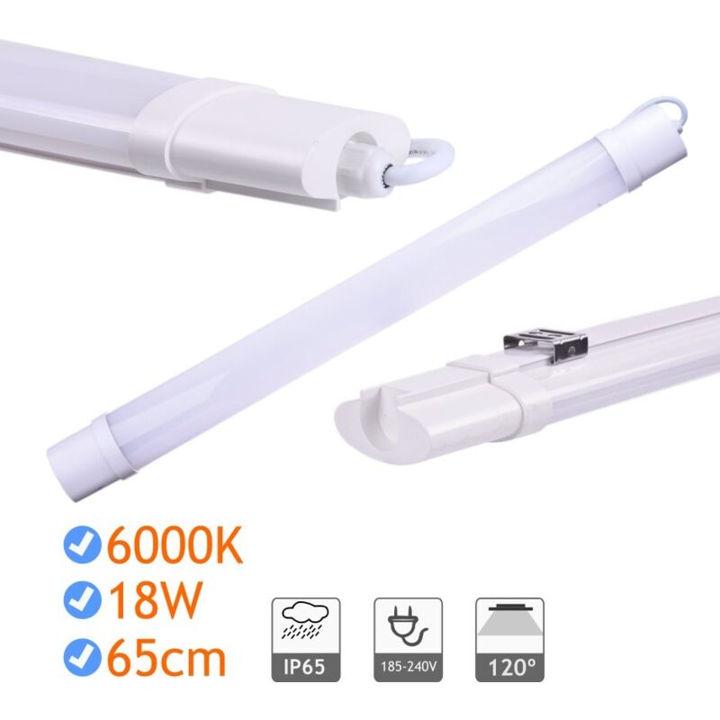 

Regleta led estanca IP65 de 650 mm 18W 6000K - Jandei