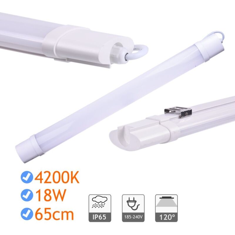 

Regleta led estanca IP65 de 650 mm 18W 4200K - Jandei