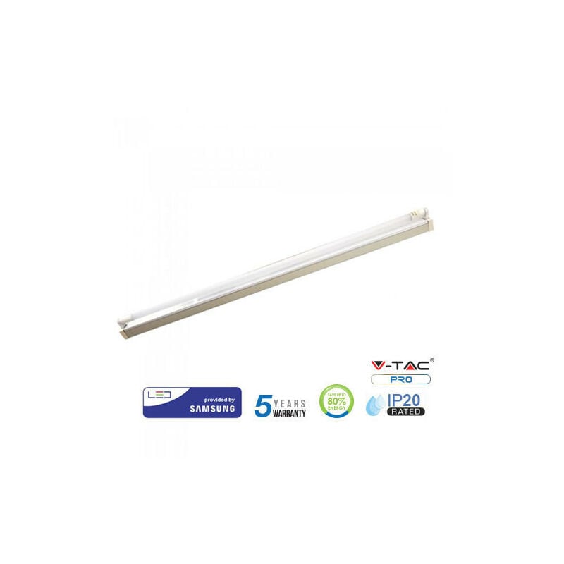 

Regleta LED Samsung PRO IP20 18W 120cm - Tubo LED incluido Temperatura de color - 6400K Blanco frío - V-tac
