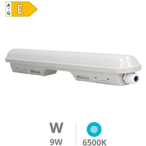 Regleta LED sencilla 550mm exterior 9W IP65 6500K