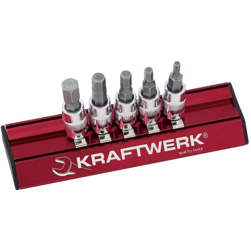 Regleta magalu 5 vasos-punta hex. pulg.1/4'