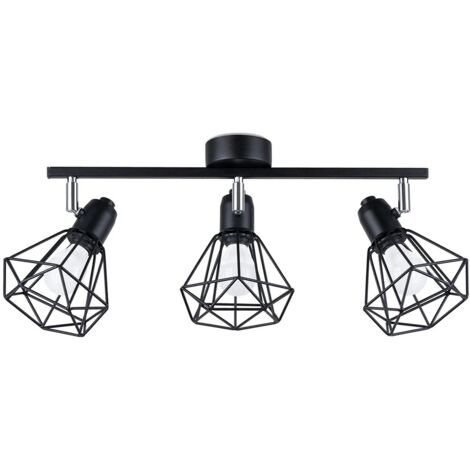 Regleta Mozosa, negro, 3 luces