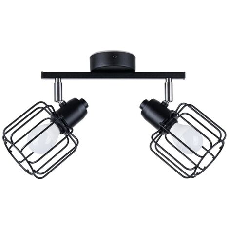 Regleta Naxa negro, 2 luces