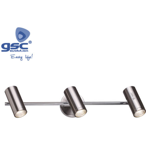 Regleta techo 3 focos GU10 niquel satin GSC 0705205