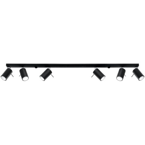 Regleta Vinivi negro, 6 luces