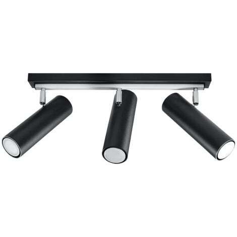 Regleta Zani negro, 3 luces