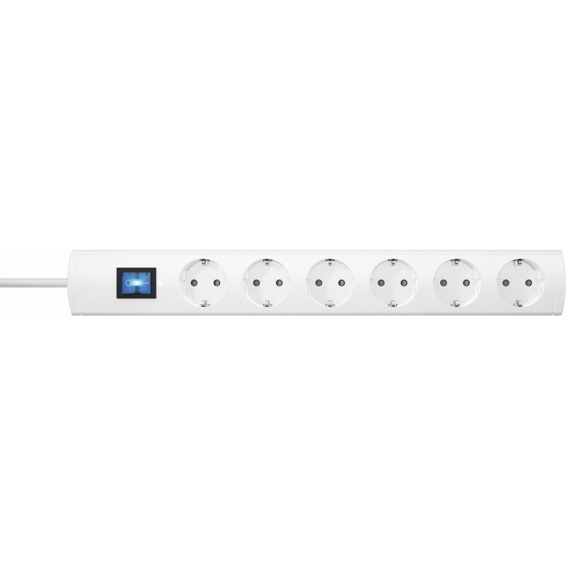

Kopp - Regletas Oversal 6f. con interruptor blanco1,4m