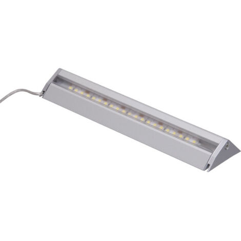 Réglette d'armoire 12v à led - Puissance : 2,3 W - Fixation : En applique - Couleur de la lumière : Blanc neutre - Indice de protection : IP 20 - Décor : Aluminium  - VOKIL
